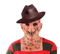 nezababy Freddy Mask with Freddy Hat Killer Cosplay Headwear On Elm St Nightmare Halloween Costumes Accessory Set Prop (Freddy Mask+Freddy Hat)