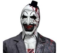 nezababy Halloween Terrifier Art Clown Zombie Mask Scary Horror Evil Bloody Mask Creepy Demon Masquerade Party for Party Cosplay Props