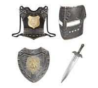 nezababy Medieval Knight Armor Costume Kids with Sword Shield Renaissance viking Crusader Gladiator Roman Soldier Ares Outfit