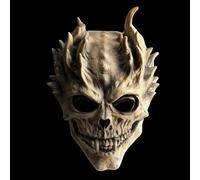 nezababy Skull Mask Ghostface Mask Scary Demon Skeleton Horror Ghost Face Full Head Headgear Masque Creepy Helmet Halloween (Skull Mask-A)