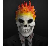 nezababy Skull Mask Ghostface Mask Scary Demon Skeleton Horror Ghost Face Full Head Headgear Masque Creepy Helmet Halloween (Skull Mask-B)