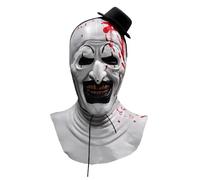 nezababy Terrifier Mask Art The Clown Mask Scary Killer Full Head Latex Masks Horror Halloween Cosplay Costume Prop