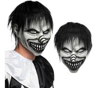 nezafly Scary Clown Mask Scary Killer Mask Full Head Evil Demon Latex Props