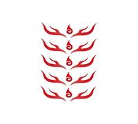 Nezha forehead tattoo stickers Ao Bing eyebrow tattoo blue stickers eye corner stickers(01)