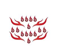 Nezha Tattoo Sticker Eyebrow Water Transfer Cartoon Anime Sticker Ao Bing The Third Prince(01)