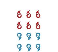 Nezha Tattoo Sticker Eyebrow Water Transfer Cartoon Anime Sticker Ao Bing The Third Prince(02)