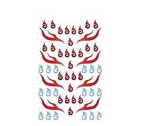 Nezha Tattoo Sticker Eyebrow Water Transfer Cartoon Anime Sticker Ao Bing The Third Prince(03)