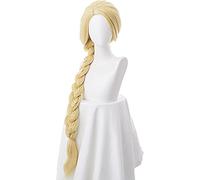 NEZIH Anime Coser Wig Tangled Princess 120Cm 47" Straight Blonde Super Long Cosplay Wig Rapunzel Synthetic Hair Anime Wig+ Wig Cap, Decorative Accessories, Anime Gift
