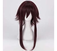 NEZIH Anime Cosplay Wig, Konosuba Megumin Wig, Dark Reddish Brown Wig, with Free Wig Cap, for Christmas Carnival Party Halloween Cosplay Wig, Decorative Accessories, Anime Gift