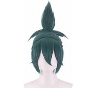 NEZIH Anime Wig for Overwatch Kiriko Cosplay Wig,Green Wig,Synthetic Hair,Halloween Wig,for Party,Anime Show,Cosplay Event,Concerts,Daily Wig,with Wig Cap, Decorative Gift