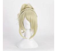 NEZIH FINAL FANTASY15 Lunafreya Nox Fleuret Cosplay Wigs Linen Blonde Wig Heat Resistant Synthetic Hair Wig + Wig Cap, Suitable for Halloween Party, Nightlife, Carnival, Anime Gift