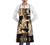NEZIH Kitchen Apron for Women with Pocke, Waterproof Cooking Green pineapple Print Apron for men, Cute Apron, German Shepherd, One size