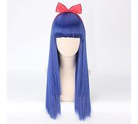 NEZIH POP TEAM EPIC Pop And Pipi Cosplay Wig Popuko Or Pipimi Party Halloween Costume Costume Wigs + Free Wig Cap, Decorative Accessories, Gifts for Anime Fans,Blue