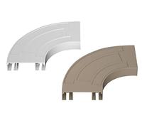 NEZIH Silence Curtain Track,Double Curtain Rails with 90 Degree Corner,Curtain Rods for U/L-Shaped/Bay Windows/White/90° Angle Turn