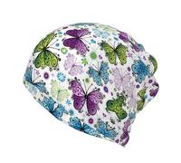 NEZIH Star Print Beanie Winter Hats Chemo Hat Cancer Headwear Knitted Hats Baggy Slouchy Nightcap, Multi-color, One size