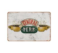 NEZIH Tin Sign Friends Central Perk Metal Retro Wall Signs Plaque Poster Art Decoration Bar Cafe Garage 8X12 Inch