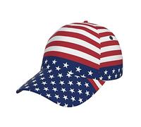 NEZIH Unisex Snapback Washed American Flag Stars Stripes Print Baseball Cap for Men Women - Adjustable Dad Bill Hat