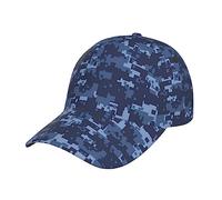 NEZIH Unisex Snapback Washed Blue Camouflage Pattern Print Baseball Cap for Men Women - Adjustable Dad Bill Hat