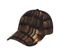 NEZIH Unisex Snapback Washed Book Room Library Print Baseball Cap for Men Women - Adjustable Dad Bill Hat