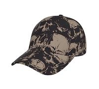 NEZIH Unisex Snapback Washed Cool Skull Graphics Print Baseball Cap for Men Women - Adjustable Dad Bill Hat