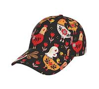 NEZIH Unisex Snapback Washed Cute Rooster Chickens Print Baseball Cap for Men Women - Adjustable Dad Bill Hat