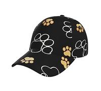 NEZIH Unisex Snapback Washed Dog Paw Prints Print Baseball Cap for Men Women - Adjustable Dad Bill Hat