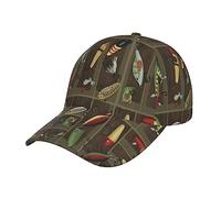 NEZIH Unisex Snapback Washed Fishing Lure Style Print Baseball Cap for Men Women - Adjustable Dad Bill Hat