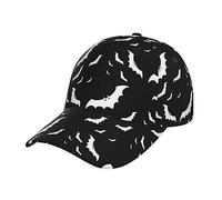 NEZIH Unisex Snapback Washed Halloween Flying Bats Print Baseball Cap for Men Women - Adjustable Dad Bill Hat