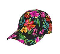 NEZIH Unisex Snapback Washed Hawaiian Flower Print Baseball Cap for Men Women - Adjustable Dad Bill Hat