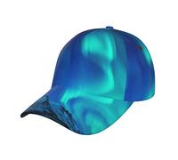 NEZIH Unisex Snapback Washed Northern Lights Print Baseball Cap for Men Women - Adjustable Dad Bill Hat