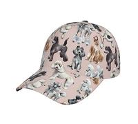 NEZIH Unisex Snapback Washed Poodles Dogs Print Baseball Cap for Men Women - Adjustable Dad Bill Hat