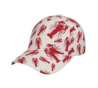 NEZIH Unisex Snapback Washed Red Lobster Print Baseball Cap for Men Women - Adjustable Dad Bill Hat