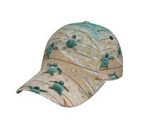 NEZIH Unisex Snapback Washed Sea Turtle Starfish Print Baseball Cap for Men Women - Adjustable Dad Bill Hat