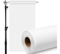 Nezyo 1 Roll Light Diffuser Sheet 24 x 590.6 Inch/ 0.61 x 15 M Diffusion Film Sheet Lighting Gel Diffuser Roll White Diffusion Paper for LED Flash Strobe Light Photography Video