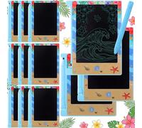 Nezyo 12 Pack Summer Beach Party Favors Mini LCD Writing Tablet4.6 Inch Doodle Board Drawing Tablet Erasable Reusable Electronic Drawing Pads for Summer Party Decor Birthday Supplies