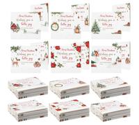 Nezyo 120 Pcs Christmas Lotto Tickets Holders 6 Different Types Christmas Ticket Envelopes Wishing You a Lotto Joy Gift Holders for Xmas Party Favor Supplies Scratch off Cards