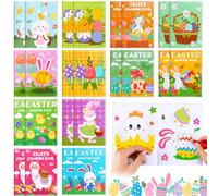 Nezyo 24 Pcs Easter Coloring Books For Kids Easter Activity Books for Boys and Girls Ages 6-12 Bunny Chicken Egg Basket Stuffer Gifts for Boys Girls Party Favors Supplies School