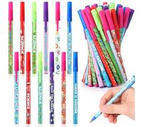 Nezyo 48 Pcs Science Party Favors Bulk Science Pens Black Ink Fun Chemistry Ballpoint Pens 0.5mm Motivational Back to School Gift for Student Teacher Supplies Class Reward Birthday Lab Gift Decoration