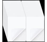 Nezyo 50 Pcs A4 Size 8.3x11.5 Inch Double Sided Adhesive Sheets White Double Sided Clear Sticky Strong Adhesive Photo Tape Sheets with White Liner for Craft Album DIY Arts Handbook Making Home Decor