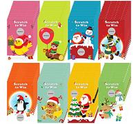 Nezyo 96 Pcs Christmas Scratch Off Cards Scratch Games Party Raffle Tickets