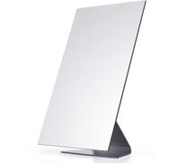 NEZZOE Rectangular Free Standing Mirror, Frameless Dressing Table Mirror for Makeup & Shaving, Fits Bathroom Countertop, Desk, Vanity or Windowsill, 31 x 18 cm