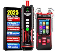 NF-859GT Network Cable Tester with Optical Power Meter10mw Dual-Head Visual Fault Locator,for POE/RJ45 RJ11CAT5 CAT6 CAT3 Tone Probe KitEthemet Wire TracerFiber Tester LAN Network Tools