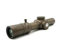 NF/AR 1-8x24mm FFP LPVO Riflescope Optical Sight with Power Throw Lever Ring & ED Optical Glass, 10 Brightness Adjustment Levels, 34mm Tube, FC-DMX Reticle - NV Night Vision System Compatible, Tan