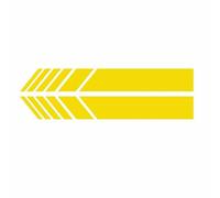 NFAHBAQA 1 Pair Rear View Mirror Strips for Seat Ateca 2017 2018 2019 2020 2021 2022 2023 2024, Waterproof Stickers Decor Body Sticker, Tuning DIY Exterior Accessories,Yellow