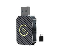 NFAHBAQA 2 in 1 Wireless CarPlay Adapter for Renault Captur 2017 2018 2019 2020 2021 2022 2023 2024 2025, Upgrade Wired CarPlay to Wireless, Plug Play, Fast Auto Connect, No Delay Latency,Silver