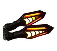 NFAHBAQA 2 Pcs Motorcycle LED Turn Signal Light for VERSYS 1000 VERSYS1000 Cuscino, Universal Watertight Turning Indicators, 12V Flowing Turn Signal Lights,Red