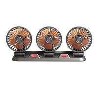 NFAHBAQA 3 Head Cooling Air Circulator for Mazda 3 Hatchback BM 2014-2018, Portable Dashboard Fan with Parking Plate, Quiet High Wind, For Car, Truck, Office, Home,24v Cigarette Lighter Plug