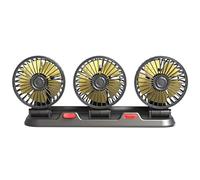 NFAHBAQA 3 Head Cooling Air Circulator for Seat MII 2013-2021, Portable Dashboard Fan with Parking Plate, Quiet High Wind, For Car, Truck, Office, Home,12v Cigarette Lighter Plug