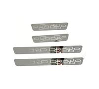 NFAHBAQA 4 Pcs Car Door Sill Protector Strips for Porsche Boxster (986), Anti Scratch Scuff Guard Threshold Cover, Welcome Pedal Strip Cover, Accessory,Silver brushed