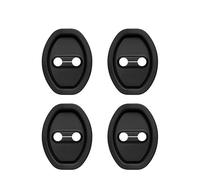 NFAHBAQA 4pcs Car Silicone Door Latch Protective Cover for Tesla Model Y 2020-2024 2025, Universal Fit Silicone Pad, Noise Reduction Scratch Rust Prevention,Black